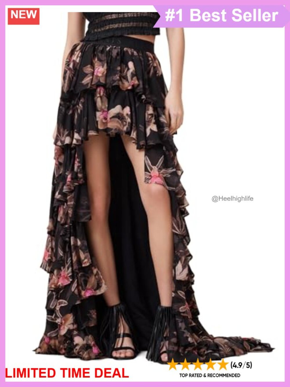 Maxi Skirt Lyocell Cupro Mid Rise Formal Solid